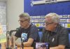 Conférence de presse. Présentation du nouvel entraîneur du GF38 avec Olivier Frapolli et Max Marty